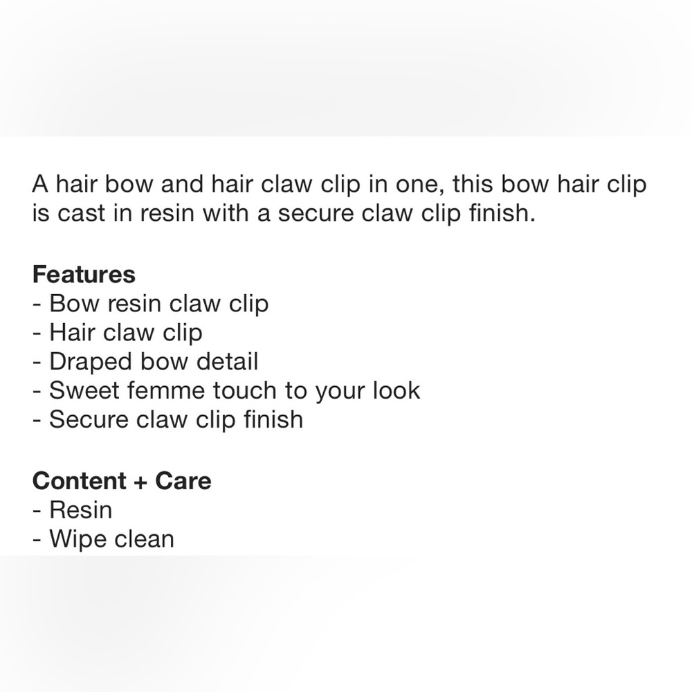 Pom Polka Dot Draped Bow Resin Claw Hair Clip - Picture 4 of 4